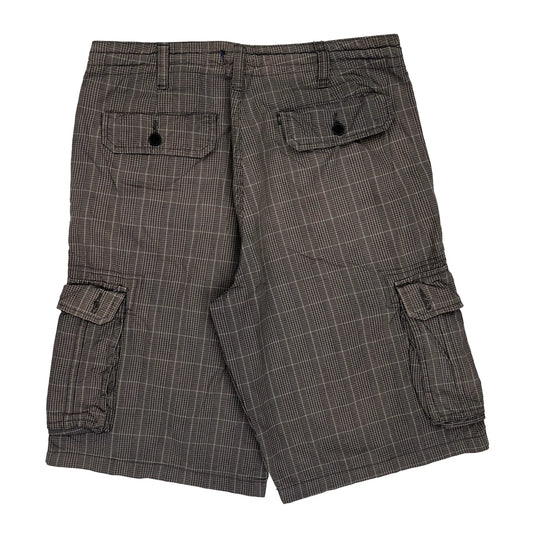 Polo By Ralph Lauren Checked Cargo Shorts - 30W 12L Brown Cotton