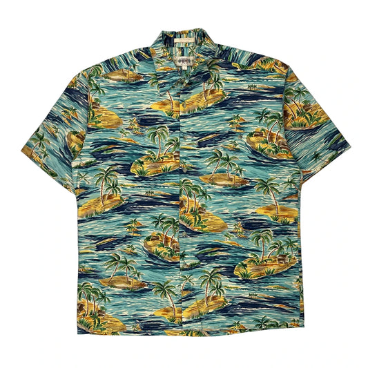 Campia Moda Graphic Hawaiian Shirt - Large Multicoloured Cotton