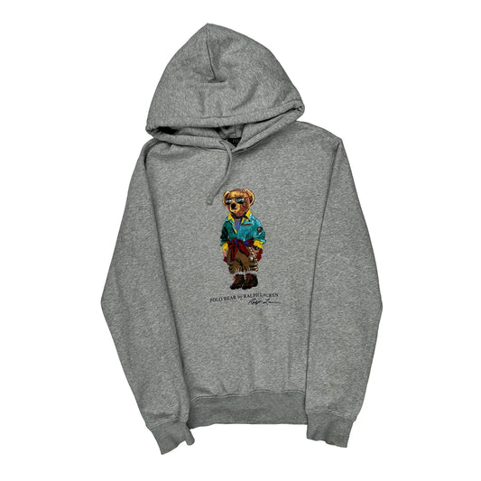 Polo Bear Polo By Ralph Lauren Graphic Hoodie - Medium Gray Cotton