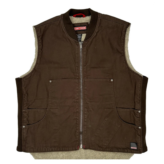 Craftsman Gilet - XL Brown Cotton