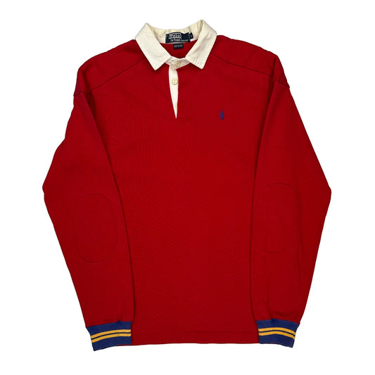 Polo By Ralph Lauren Rugby Shirt - Large Red Cotton