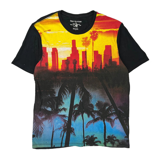 True Religion Graphic T-Shirt - Large Multicoloured Cotton