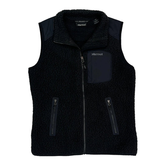 Vintage Marmot Gilet - Medium Black Polyester
