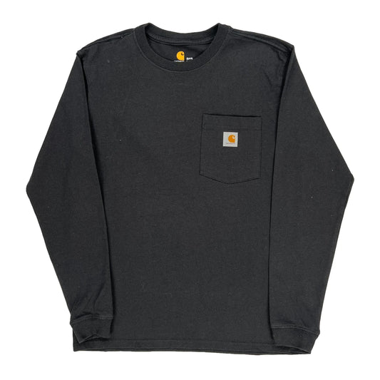 Carhartt Long Sleeve T-Shirt - Small Black Cotton