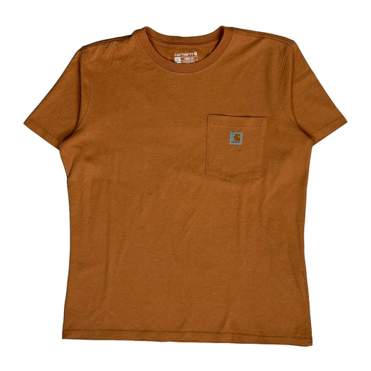 Vintage Carhartt T-Shirt - Large Brown Cotton