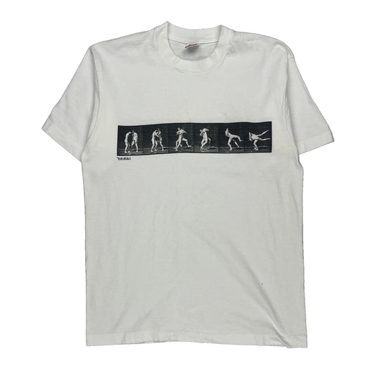Muybridge Sequence Fruit Of The Loom Graphic T-Shirt - XL White Cotton
