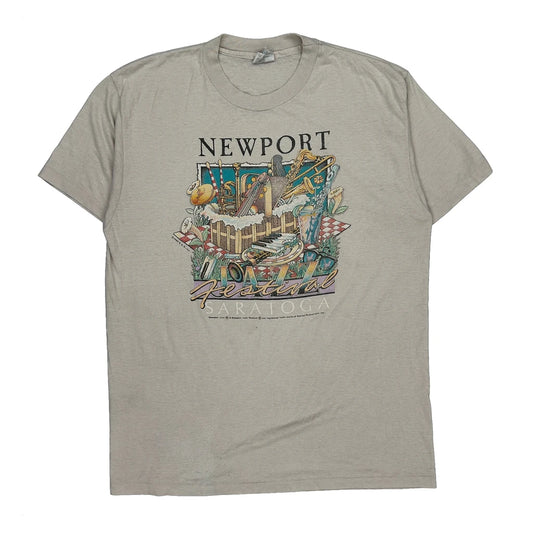 Hanes Graphic T-Shirt - XL Beige Cotton