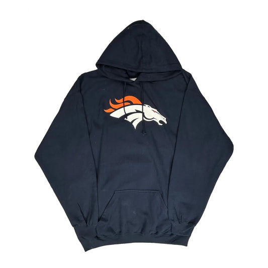Denver Broncos Reebok Graphic Hoodie - XL Navy Cotton