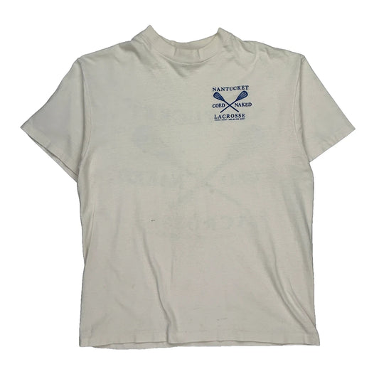 Hanes Single Stitch T-Shirt - Large White Cotton
