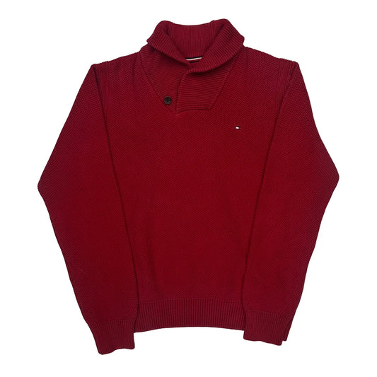 Vintage Tommy Hilfiger Jumper - Large Red Cotton