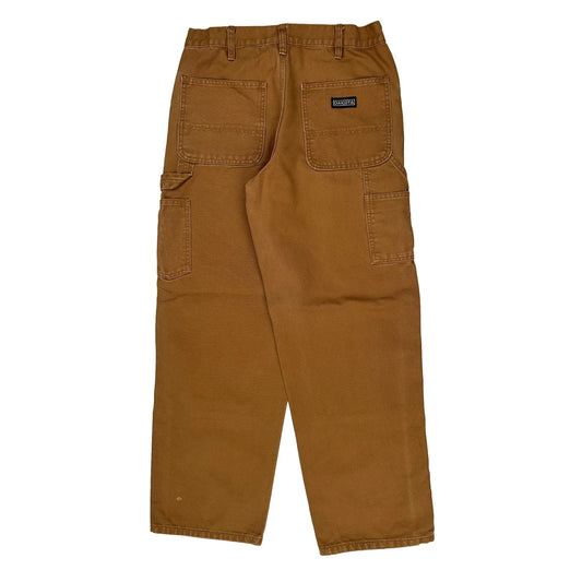 Dakota Grizzly Double Knee Carpenter Trousers - 30W 29L Brown Cotton