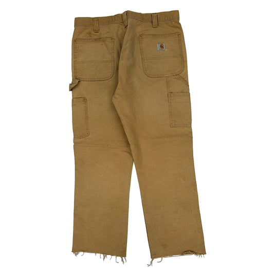 Carhartt Double Knee Carpenter Trousers - 35W 30L Brown Cotton