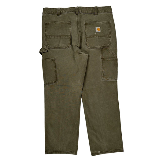 Carhartt Carpenter Trousers - 35W 30L Green Cotton