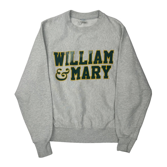 William & Mary Champion College Sweatshirt - Small Grey Cotton