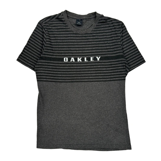Oakley Striped T-Shirt - Small Black Cotton
