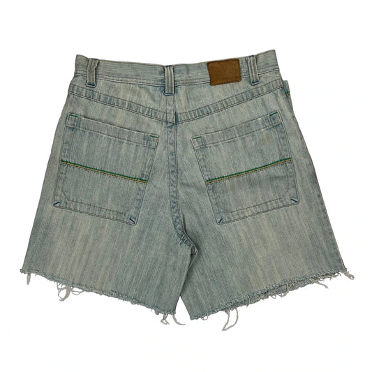 Royal Blue Denim Shorts - 34W 9L Light Wash Denim