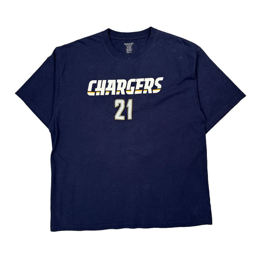 Chargers Reebok Nfl Football Shirt - XL Navy Cotton
