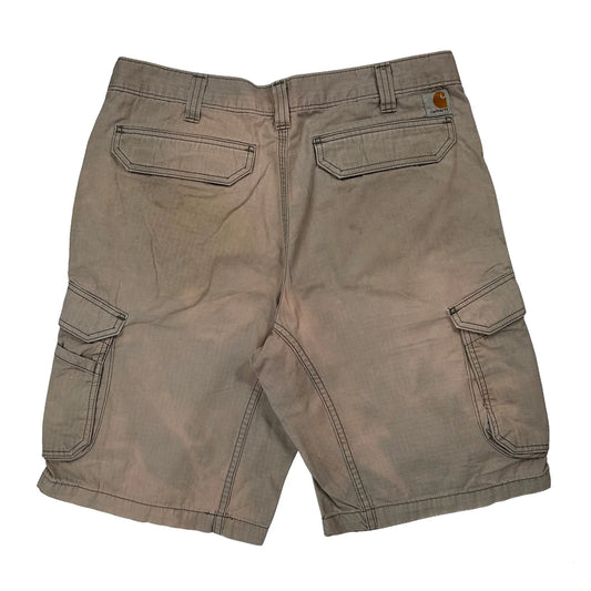 Carhartt Cargo Shorts - 34W 11L Beige Cotton
