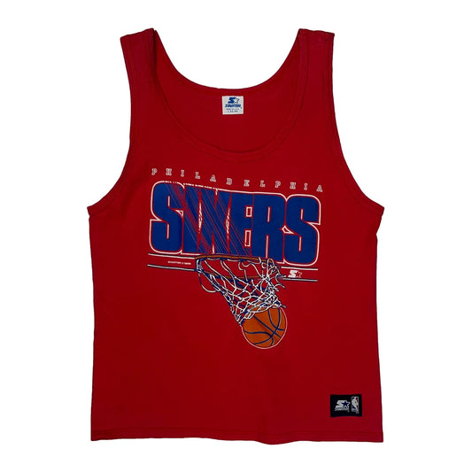 Philadelphia 76Ers Starter Nba Vest - Large Red Cotton