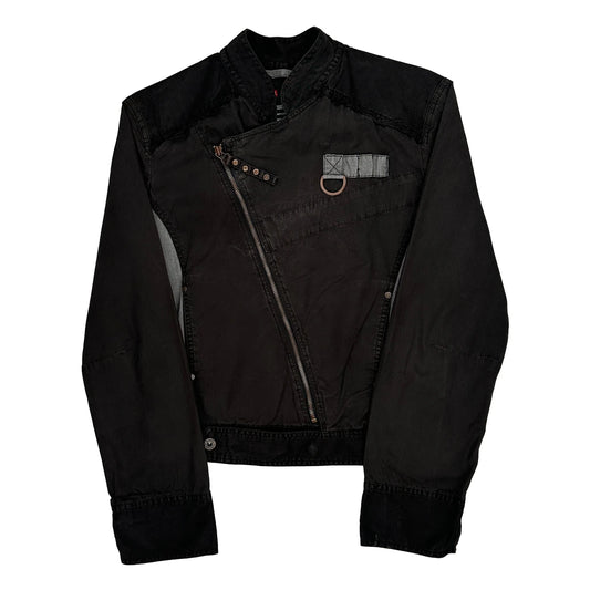 Diesel Asymmetric Jacket - Small Black Cotton