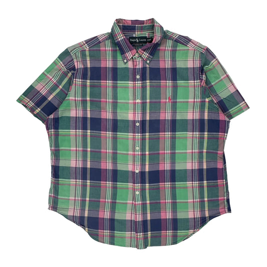 Ralph Lauren Checked Short Sleeve Shirt - 2XL Multicoloured Cotton