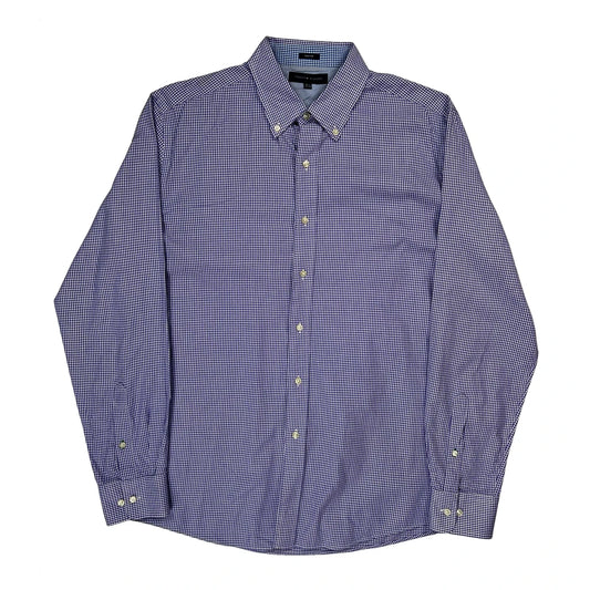Tommy Hilfiger Slim Fit Shirt - Large Blue Cotton
