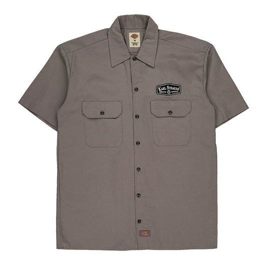 Dickies Short Sleeve Shirt - Medium Grey Polyester Blend