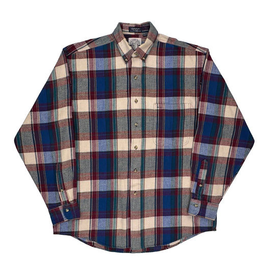Made In USA Salty Dog Gant Checked Flannel Shirt - Medium Multicoloured Cotton