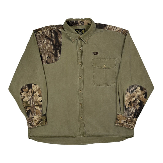 Scottish Greys Camo Shirt - XL Green Cotton