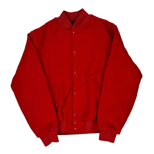Holloway College Varsity Jacket - XL Red Wool
