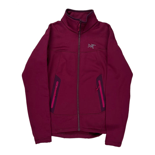 Arc''Teryx Fleece Jacket - Medium Burgundy Polyester
