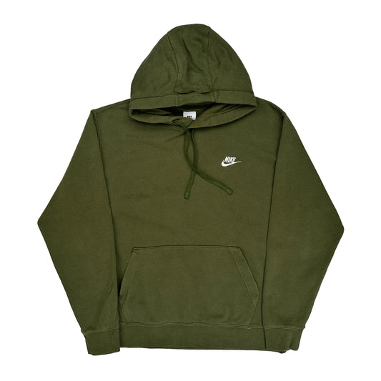Nike Hoodie - Large Green Cotton