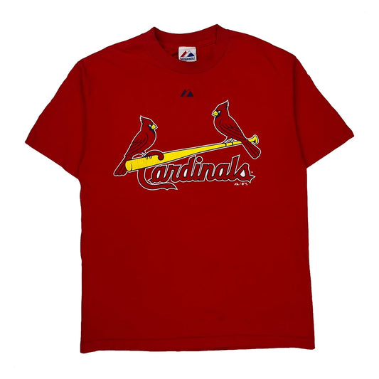 Cardinals Majestic Mlb T-Shirt - Medium Red Cotton