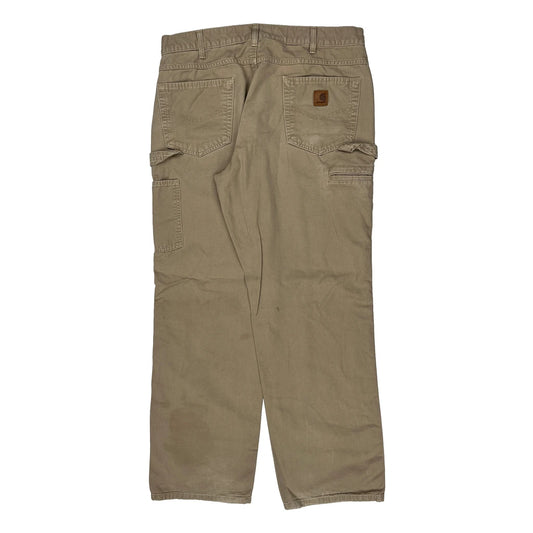 Carhartt Carpenter Trousers - 35W 32L Beige Cotton
