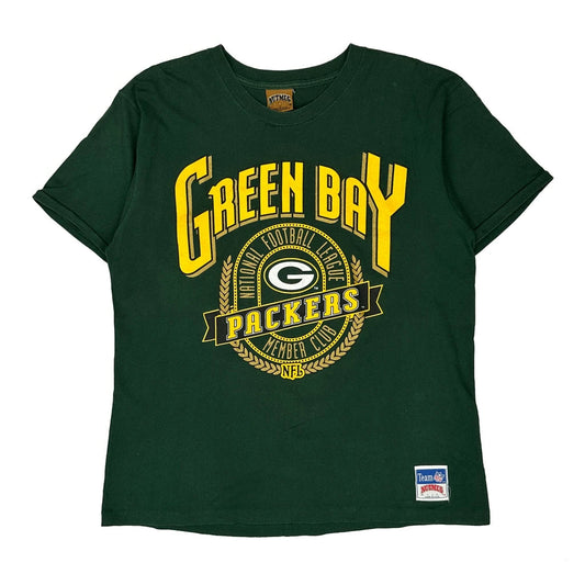 Made In USA, Green Bay Packers Nutmeg Nfl T-Shirt - Large Green Cotton