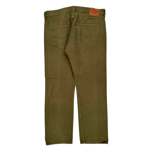 501 Levis Jeans - 36W 31L Green Cotton