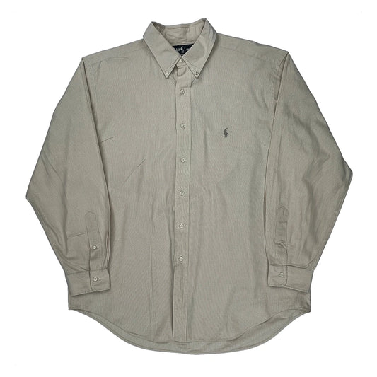 Vintage Ralph Lauren Checked Shirt - XL Beige Cotton