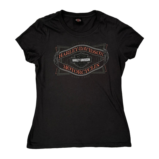 Vintage Motorcycles Harley Davidson Graphic T-Shirt - Small Black Cotton