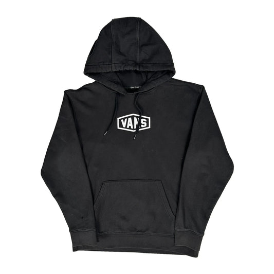 Vintage Off The Wall Vans Graphic Hoodie - Small Black Cotton