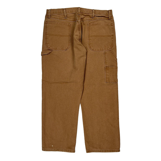 Unbranded Carpenter Trousers - 36W 28L Brown Cotton