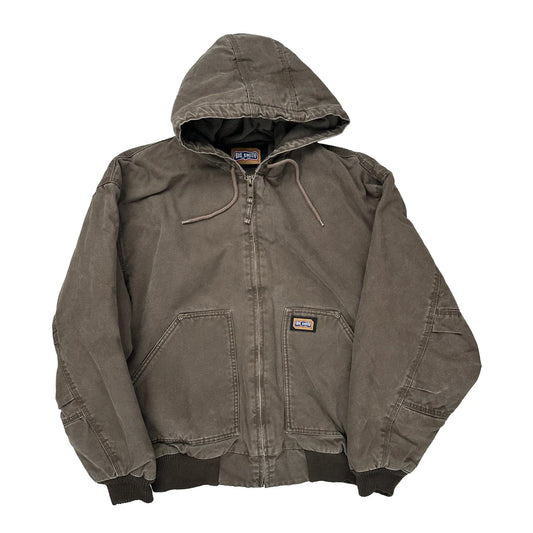 Big Smith Workwear Jacket - Large Brown Cotton