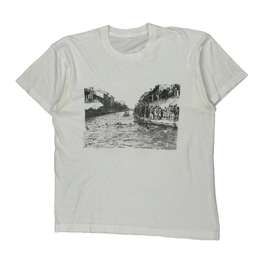 Unbranded Graphic T-Shirt - Large White Cotton