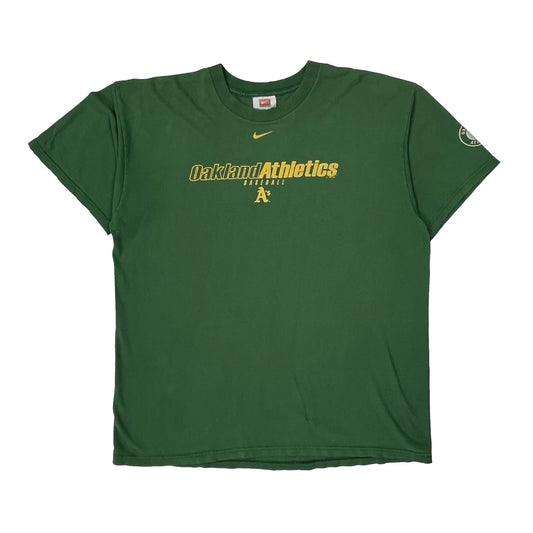 Oakland Athletics Nike Mlb T-Shirt - Large Green Cotton
