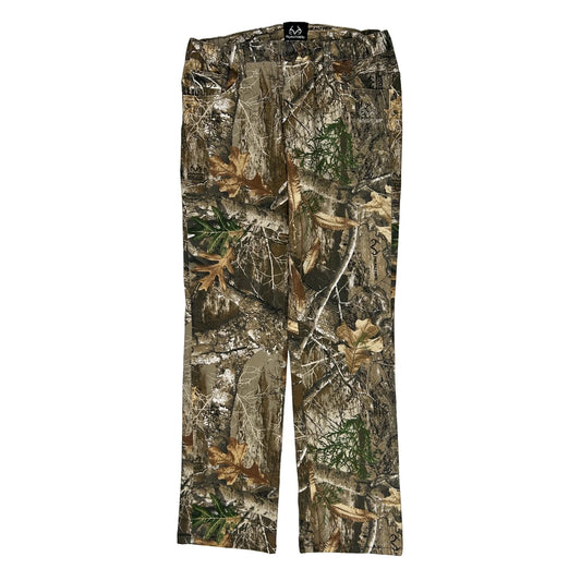 Realtree Camo Cargo Trousers - Small Green Cotton Blend