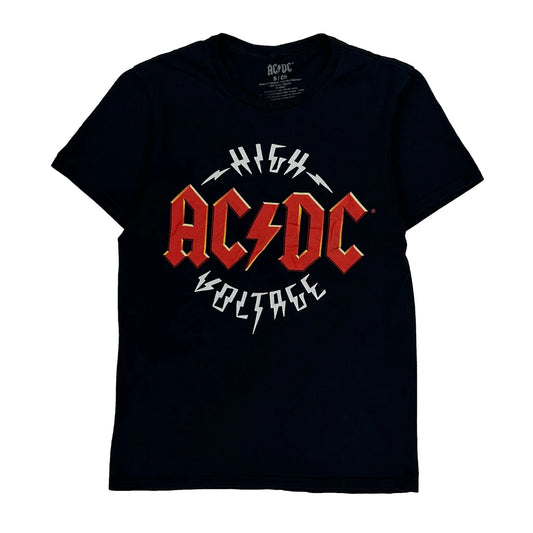 Vintage High Voltage Ac/Dc Band T-Shirt - Small Black Cotton