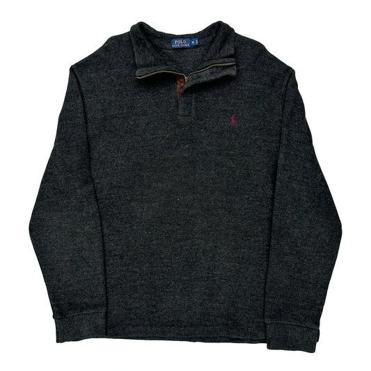Polo By Ralph Lauren 1/4 Zip - XL Grey Cotton Blend
