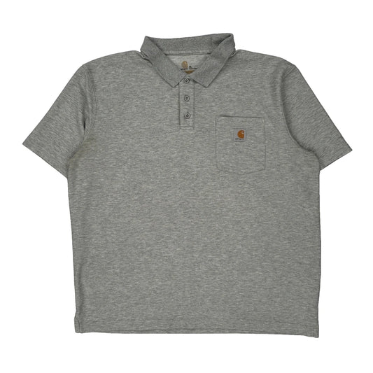 Carhartt Polo Shirt - XL Gray Cotton