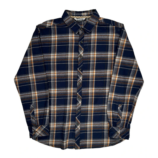 Unbranded Checked Flannel Shirt - XL Blue Cotton