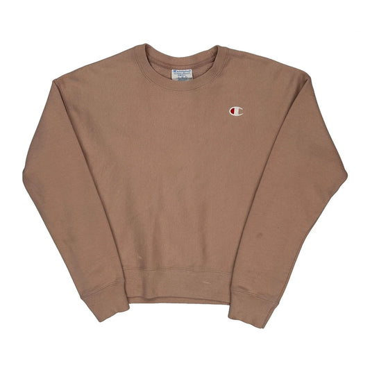 Reverse Weave Champion Sweatshirt - Small Brown Cotton