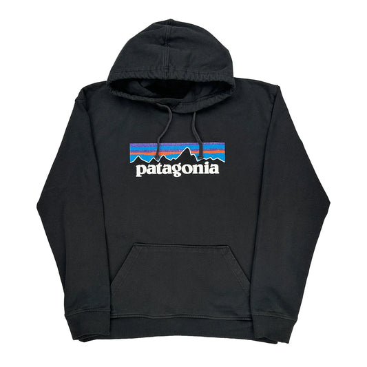 Fair Trade Certified Sewing Patagonia Graphic Hoodie - Large Black Polyester Blend